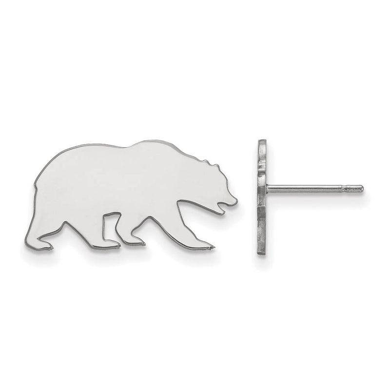 14k White Gold Cal Berkeley Post Earrings